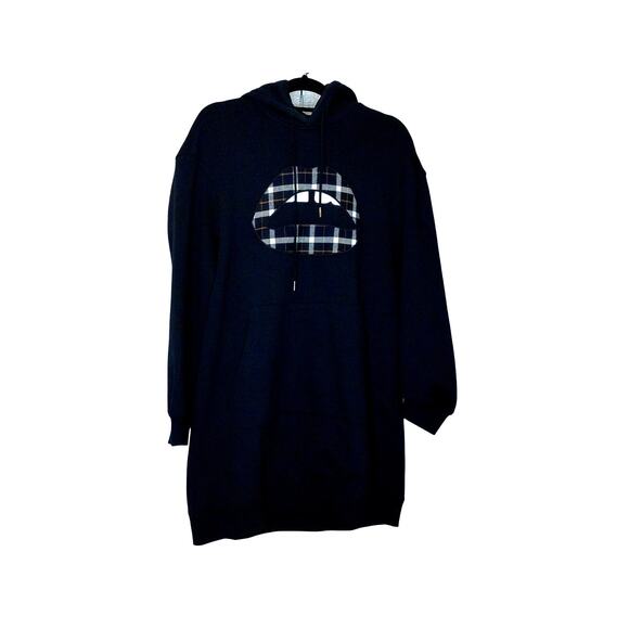 Markus Lupfer Lucie Plaid Lips Oversized Hoodie Dress Size XS New READ - Picture 3 of 9